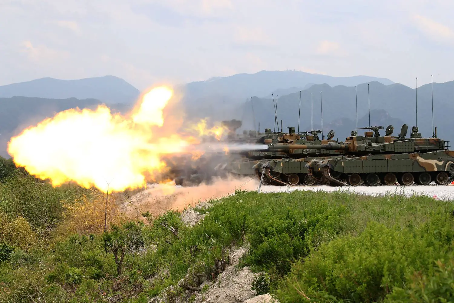The U.S. holds the largest ever live-fire drills with South Korea