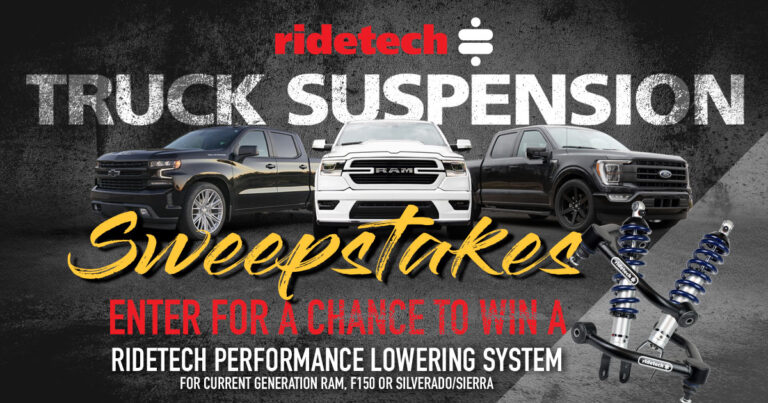 Ridetech has a late-model truck suspension to give away!