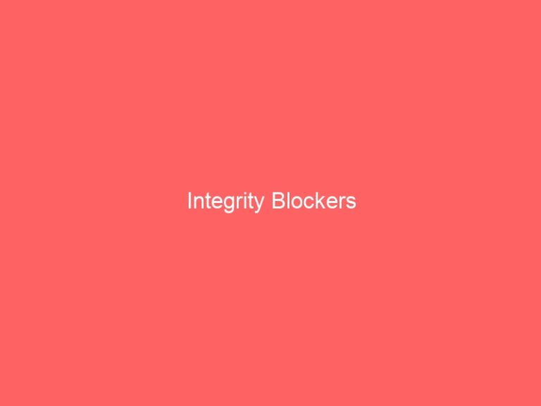 Integrity Blockers
