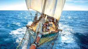 Caught in tropical cyclone on a 130 year old wooden sailing ship