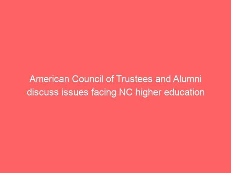 American Council of Trustees and Alumni discusses issues facing NC higher Education